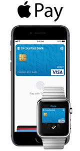 A iPhone with Apple Pay showing on the screen