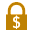 Lock with dollar sign icon