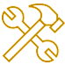 Hammer and wrench icon