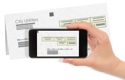 Mobile banking app to pay bills