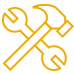 Hammer and wrench icon