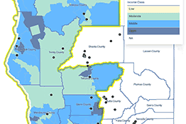         Rural Northern California Detailed Assessment Area Map    