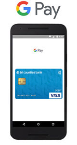 A Android Phone with Google Pay showing on the screen