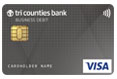 A gray colored business debit card