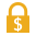 Lock with dollar sign icon