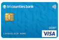 A blue colored personal debit card