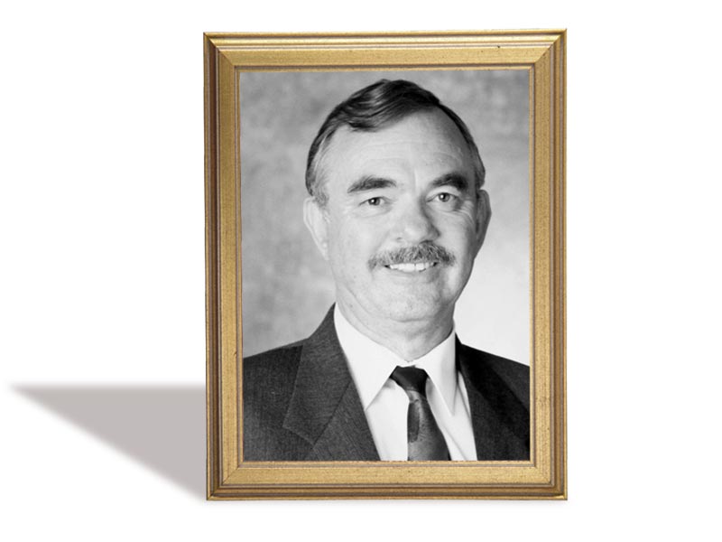 Black and white framed photograph of Robert Steveson