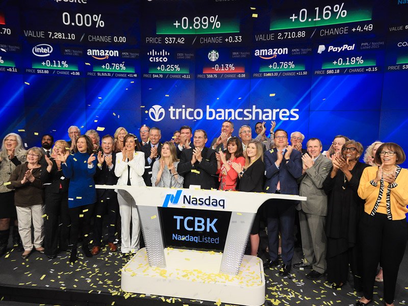 Rick Smith ringing the opening bell at Nasdaq in New York